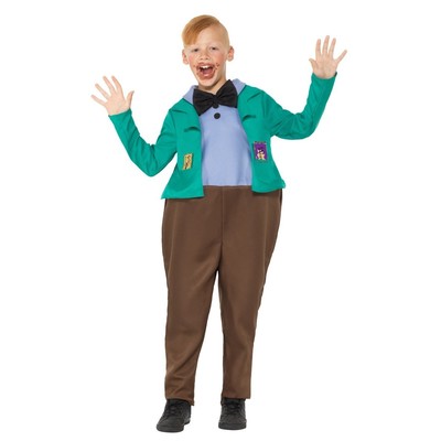 Roald Dahl Augustus Gloop Child Costume (Medium, 7-9 Years) Pk 1