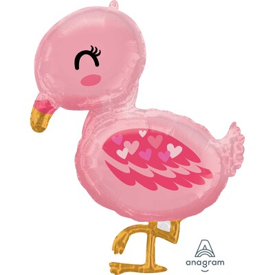 Baby Flamingo Pink Foil Supershape Pk 1