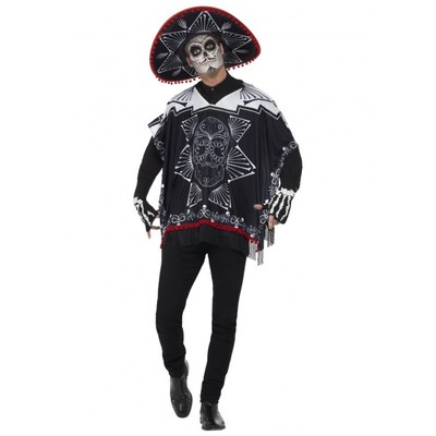 Adult Day of Dead Bandit Costume (One Size)