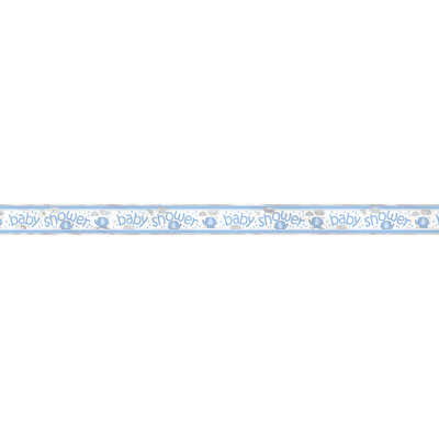 Blue Umbrellaphants Baby Shower Foil Banner (3.65m) Pk 1