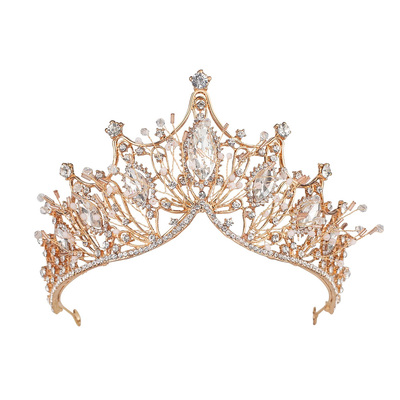 Ornate Rose Gold Tiara with Diamantes