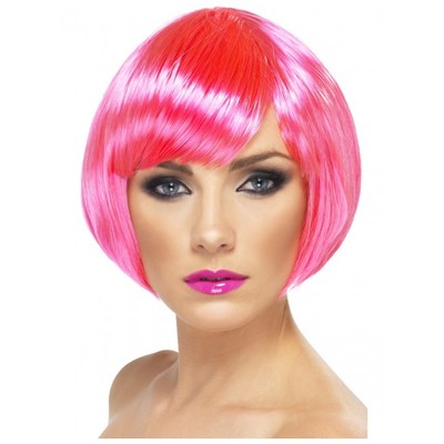 Babe Short Pink Bob Wig Pk 1