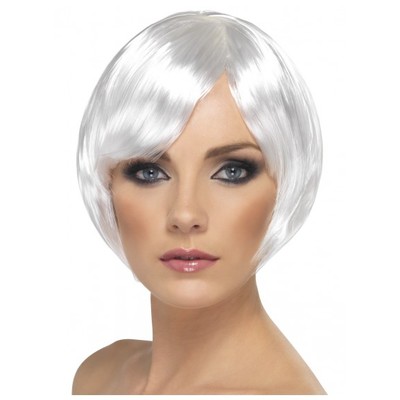Babe Short White Bob Wig Pk 1