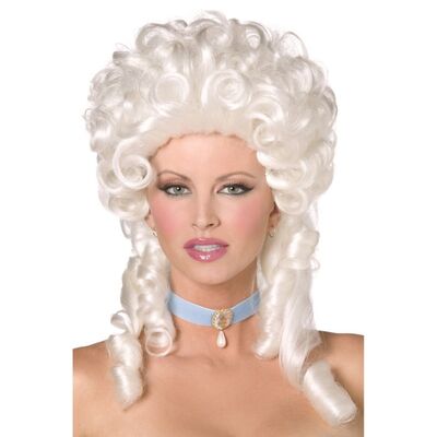 Baroque White Curls Wig (Pk 1)