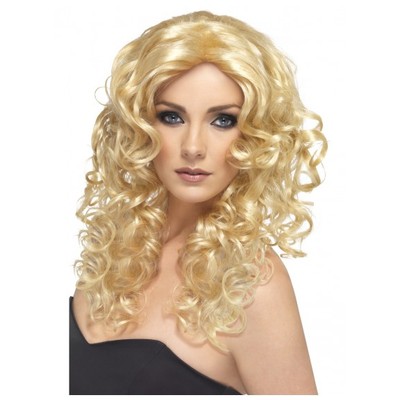 Long Blonde Curly Glamour Wig Pk 1