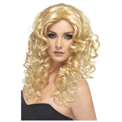 Long Blonde Curly Glamour Wig Pk 1