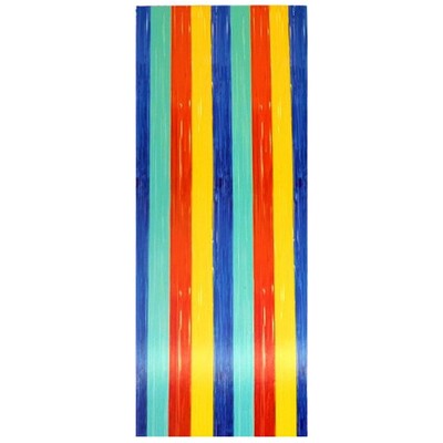 Multi Colour Foil Tinsel Fringe Door Curtain