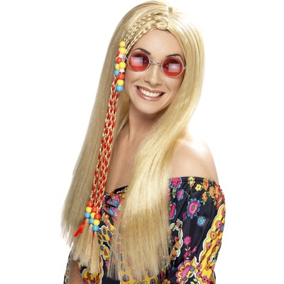 Long Blonde Hippie Party Wig Pk 1 (Wig Only)
