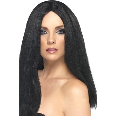 Long Black Straight Star Style Wig Pk 1