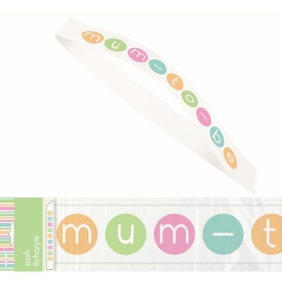 Pastel Baby Shower Mum To Be Satin Sash Pk 1