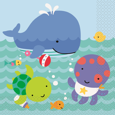 Under The Sea Lunch Napkins Pk 16