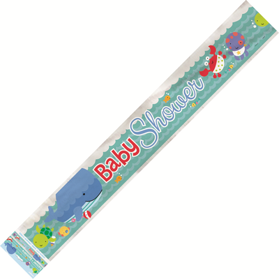 Under The Sea Baby Shower Foil Banner (3.6m) Pk 1