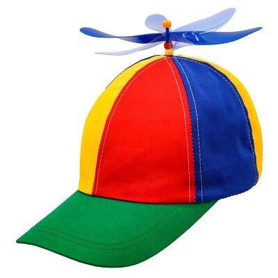 Rainbow Helicopter Propeller Hat Cap Funny Costume Accessory