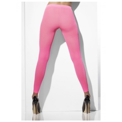 Neon Pink Footless Leggings (One Size) Pk 1