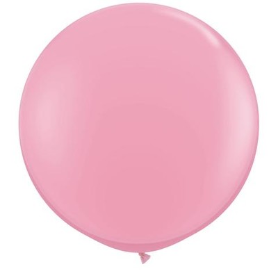Pink 36in/90cm Standard Latex Balloons Pk 2