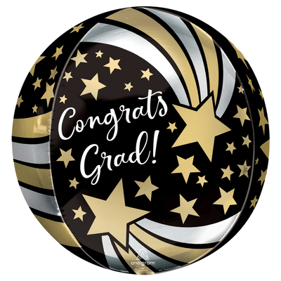 Congrats Grad Foil Orbz Balloon (15in, 38cm)