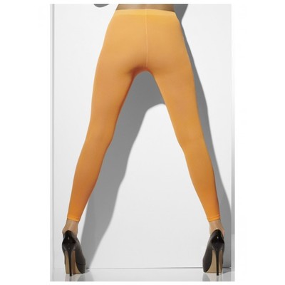 Neon Orange Footless Leggings (One Size) Pk 1