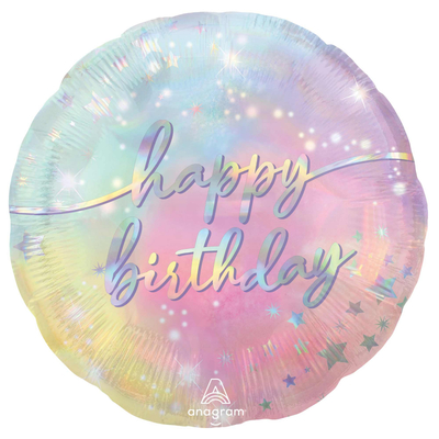 Luminous Pastel Happy Birthday Jumbo Foil Balloon (28in, 71cm) Pk 1