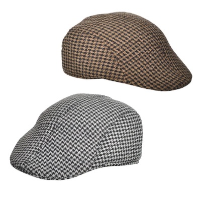 Assorted Colour English Tweed Golfer Flat Cap Hat (Pk 1)