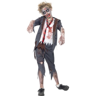 Halloween Zombie School Boy Child Costume (Large, 10-12 Years) Pk 1
