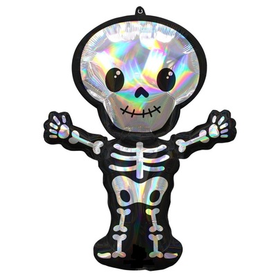 Halloween Irridescent Skeleton Foil Supershape Balloon (66x86cm)