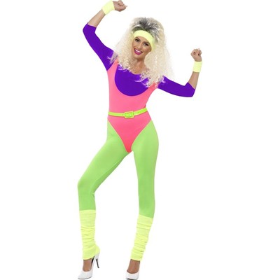 Adult Ladies 80s Workout Costume (Small, 8-10)