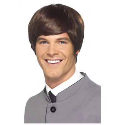 60's Male Mod Short Brown Wig Pk 1