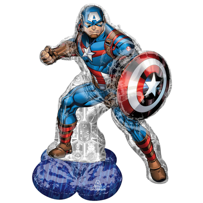 Airloonz Captain America Foil Balloon 93cm x 147cm (Pk 1)
