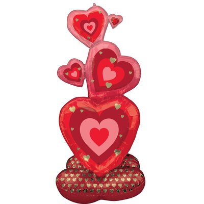 AirLoonz Stacking Hearts Foil Balloon (63x139cm)