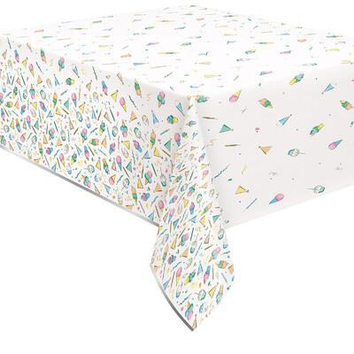 Rainbow Birthday Sweets Foil Tablecover (1.37x2.13m)