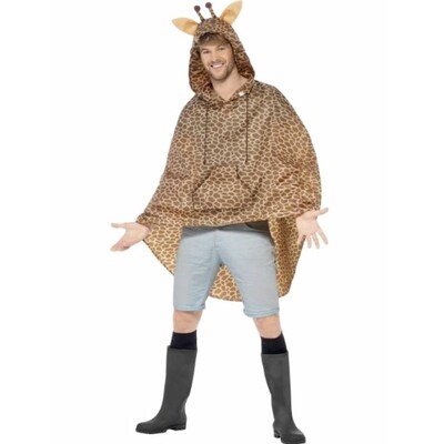 Adult Giraffe Costume Poncho (One Size Fits Most) Pk 1