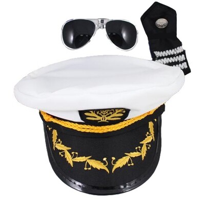 Instant Sailor Costume Kit (Cap, Glasses & Epaulettes) Pk 1