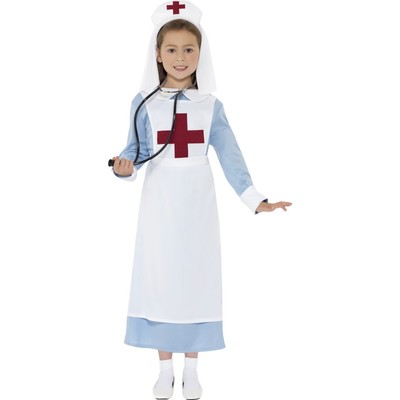 Child WW1 Nurse Costume - Medium 7-9 Yrs Pk 1