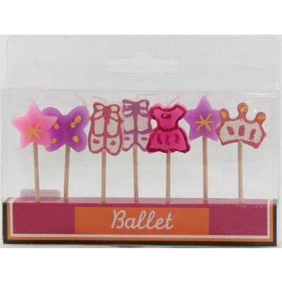 Ballet Party Cake Candles Pk 7