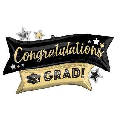 Congratulations Graduation Foil Supershape Balloon (58x96cm)