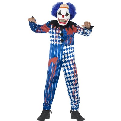 Sinister Clown Child Halloween Costume (Medium, 7-9 Yrs) Pk 1