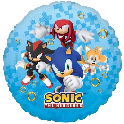 Sonic The Hedgehog Round Foil Balloon (17in, 43cm)