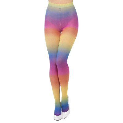 Rainbow Opaque Tights (One Size) Pk 1
