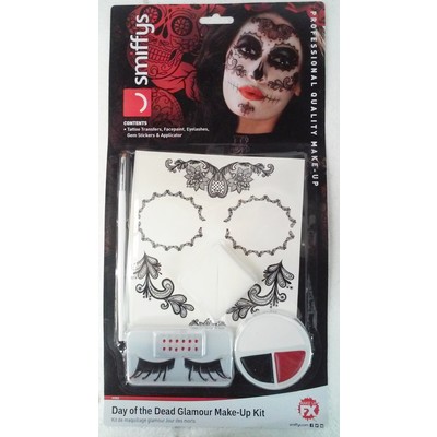 Day of the Dead Glamour Make Up Kit Pk 1
