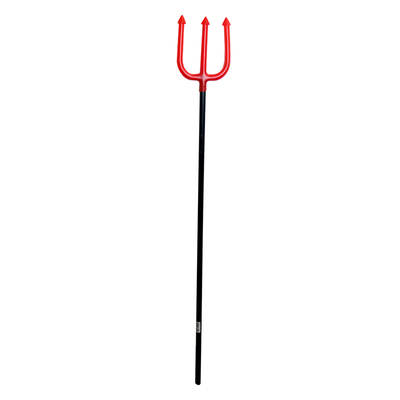Red Halloween Pitchfork with Black Handle (122cm) Pk 1