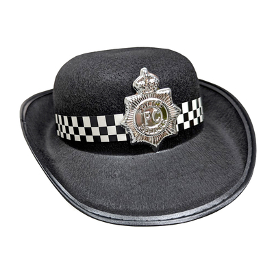 Black Felt Police Woman Hat