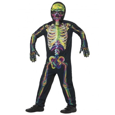 Child Halloween Glow in the Dark Skeleton Costume (Large, 10-12 Years)