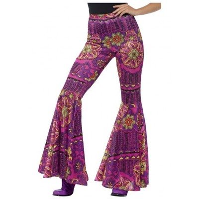 Adult Flared Hippie Costume Trousers (Large, 16-18)