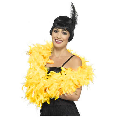 Deluxe Yellow Feather Boa Pk 1 (FEATHER BOA ONLY)