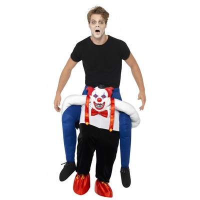 Adult Sinister Clown Piggy Back Costume (One Size) Pk 1