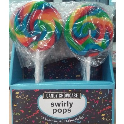 Rainbow Swirl Pop Lollipops Pk 10 