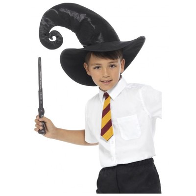 Child Wizard Costume Kit - Hat, Tie & Wand Pk 1 