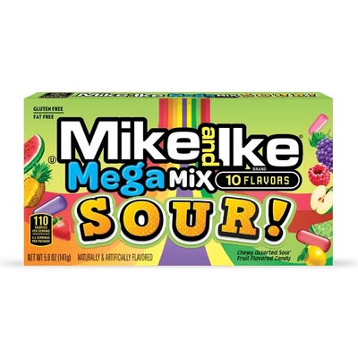 Mike & Ike Sour Mega Mix Candy Theatre Box 141g