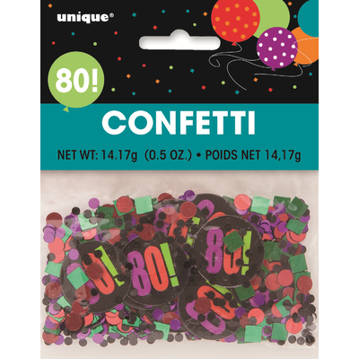 80 Birthday Cheer Confetti (14g) Pk 1