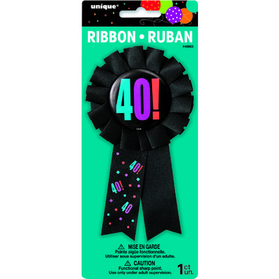 40 Birthday Cheer Award Ribbon Pk 1 
